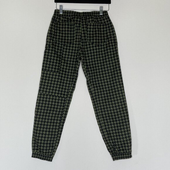IVY PARK Joggers Kids Medium 11-12Y Houndstooth Denim Pants Black Green New - Picture 10 of 14